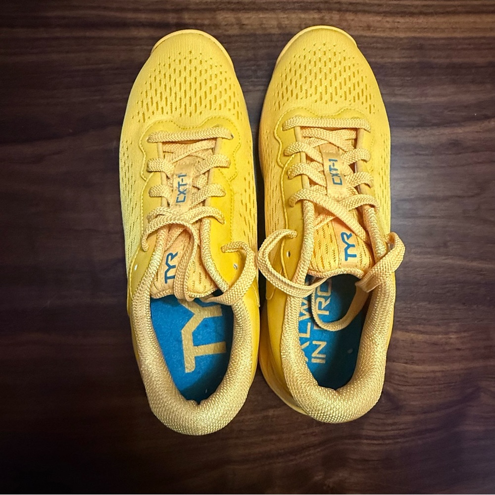 TYR Women's Yellow Mesh Athletic Sneakers - Picture 7 of 7